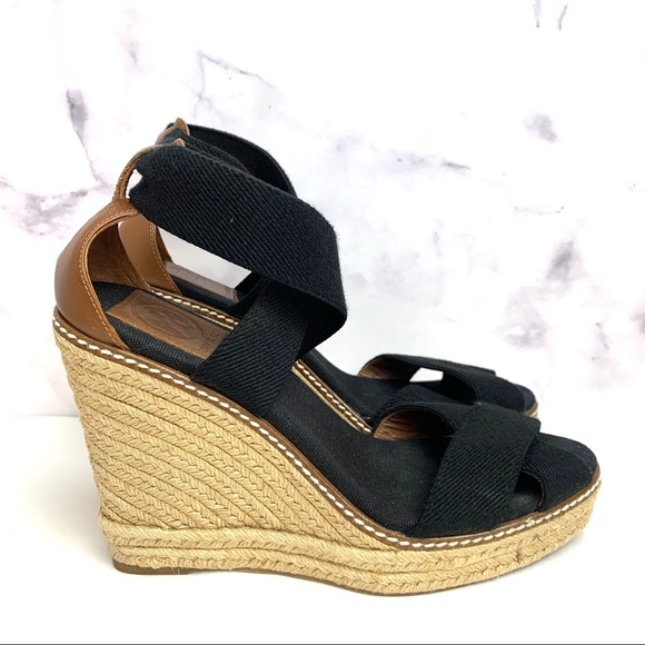 SOLD..Tory Burch Adonis Platform Wedge Sandals - Picture 7 of 14